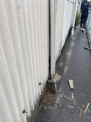 　波形　スレート　倉庫　カバー工法　浜松市